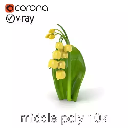 Golden Lily of the Valley Model Pack