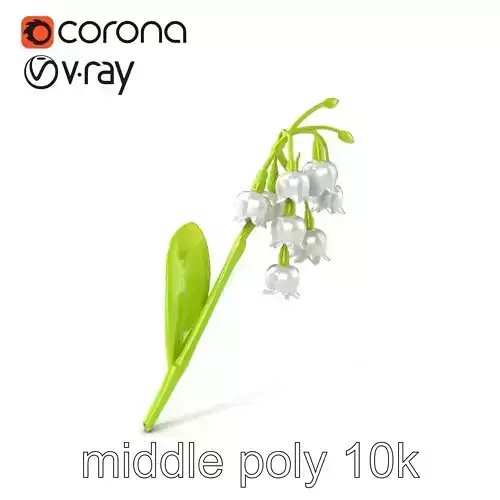 Siberian Lily of the Valley Floral Detailed model pack