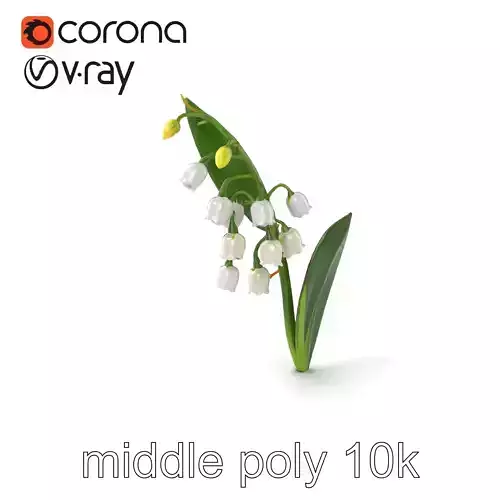 Lily of the Valley Floral Arrangement model pack