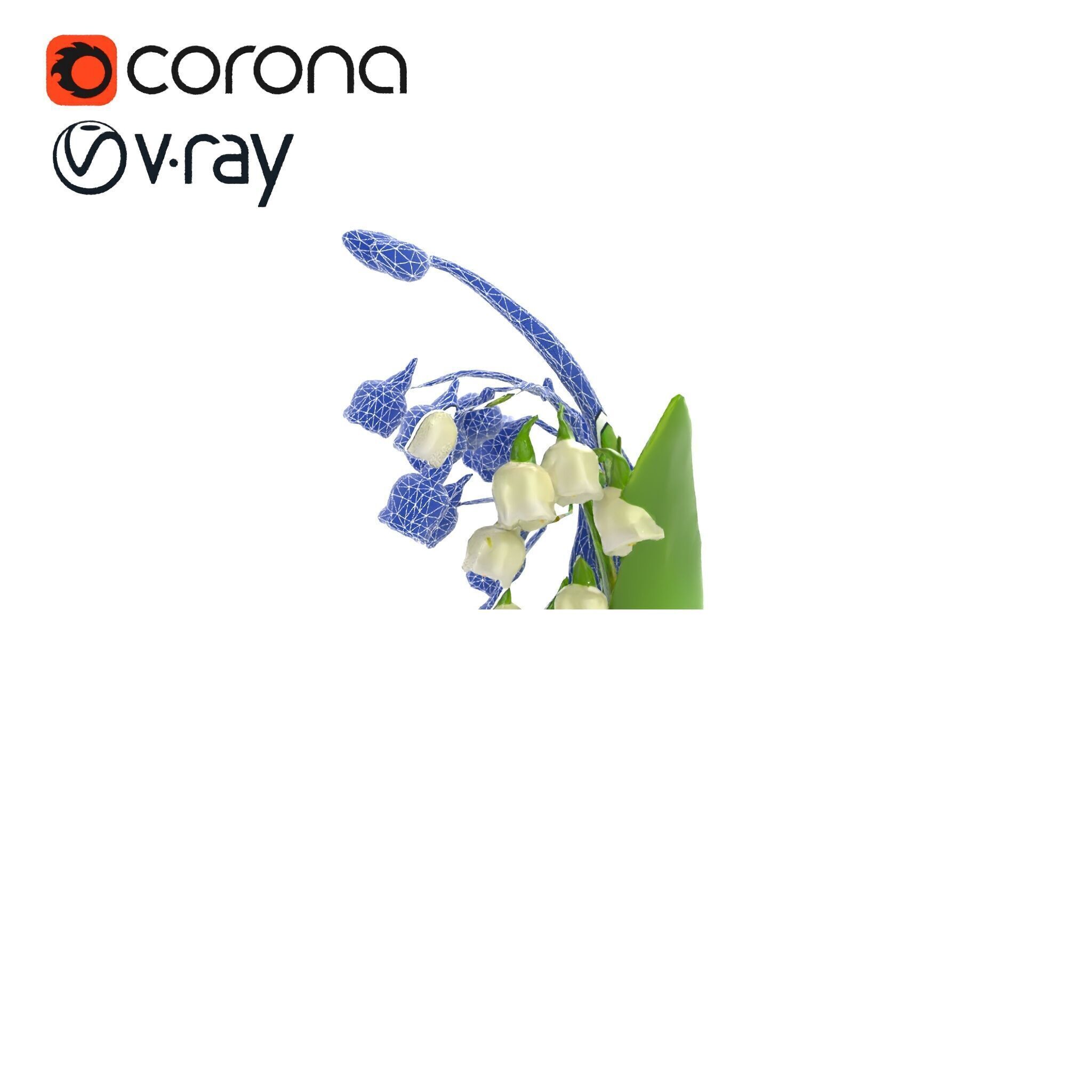 Lily of the Valley Nature-Inspired Realistic Floral model pack Low-poly 3D model_14