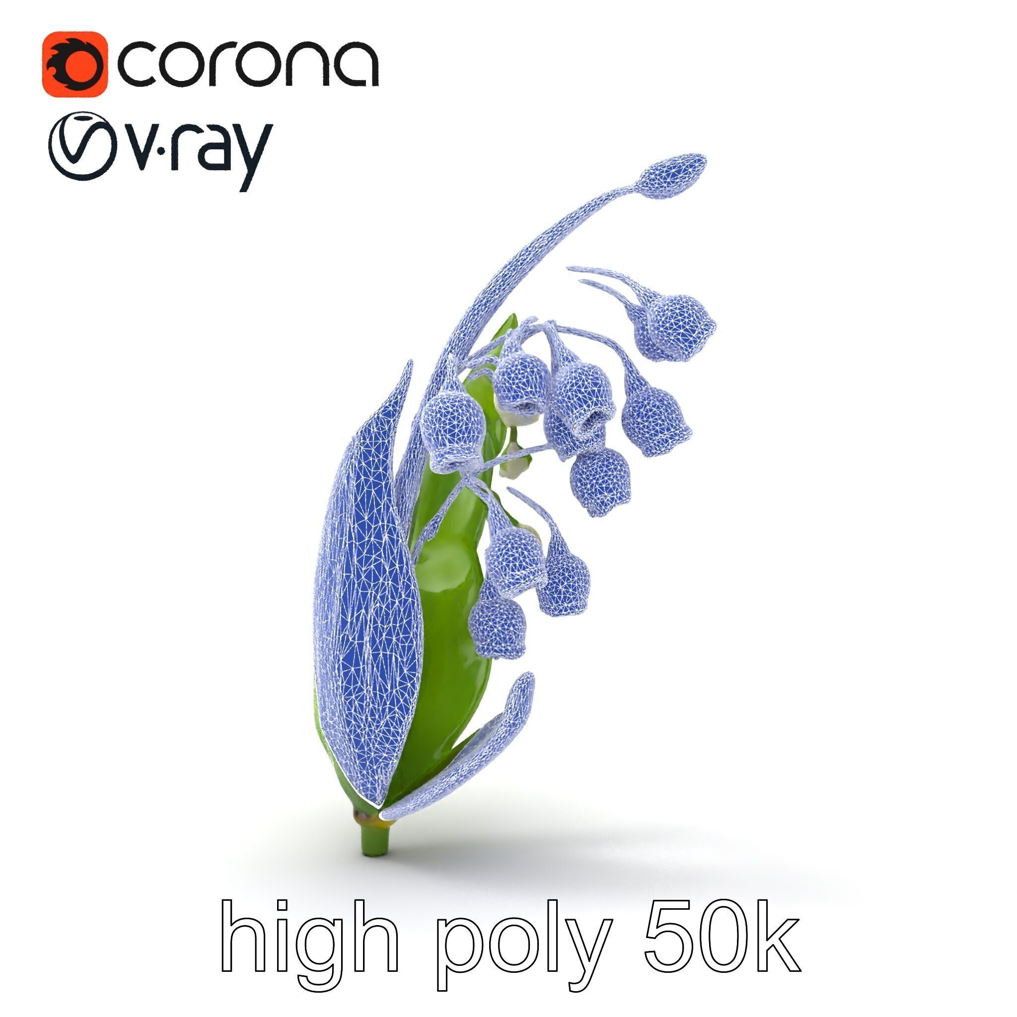 Lily of the Valley Nature-Inspired Realistic Floral model pack Low-poly 3D model_22