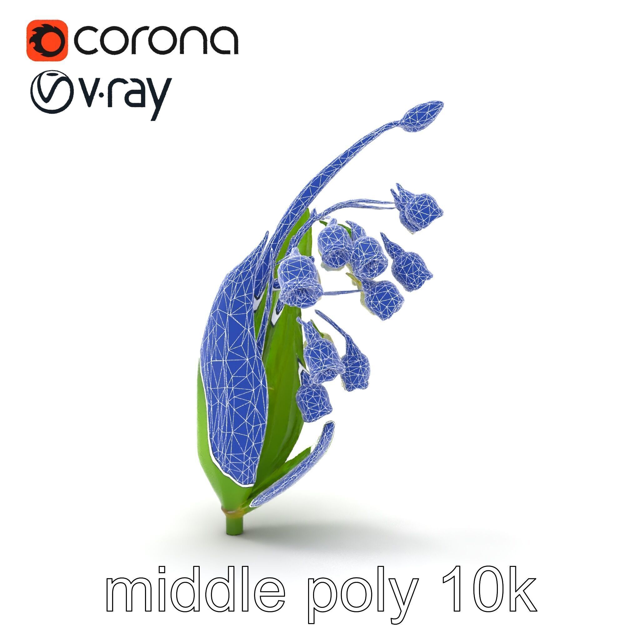 Lily of the Valley Nature-Inspired Realistic Floral model pack Low-poly 3D model_32