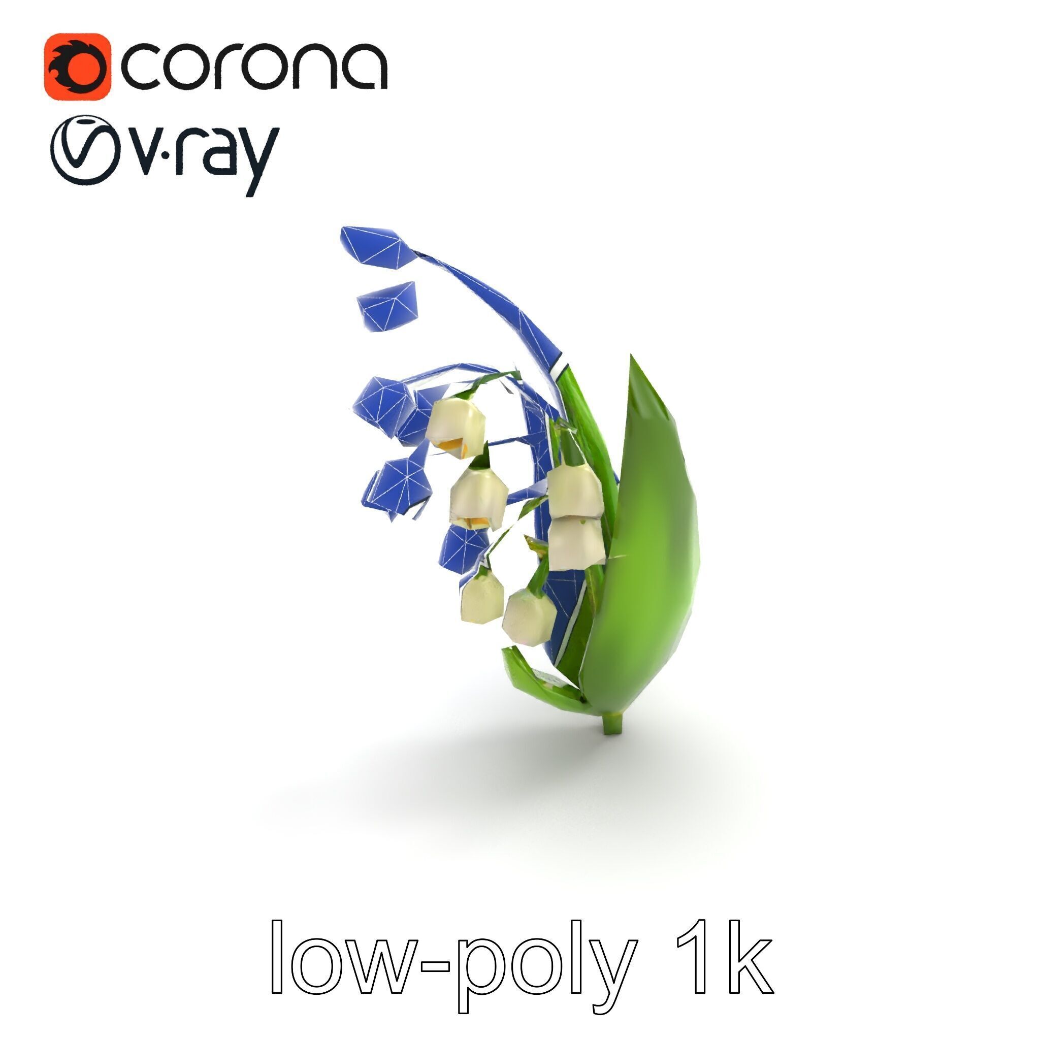 Lily of the Valley Nature-Inspired Realistic Floral model pack Low-poly 3D model_18