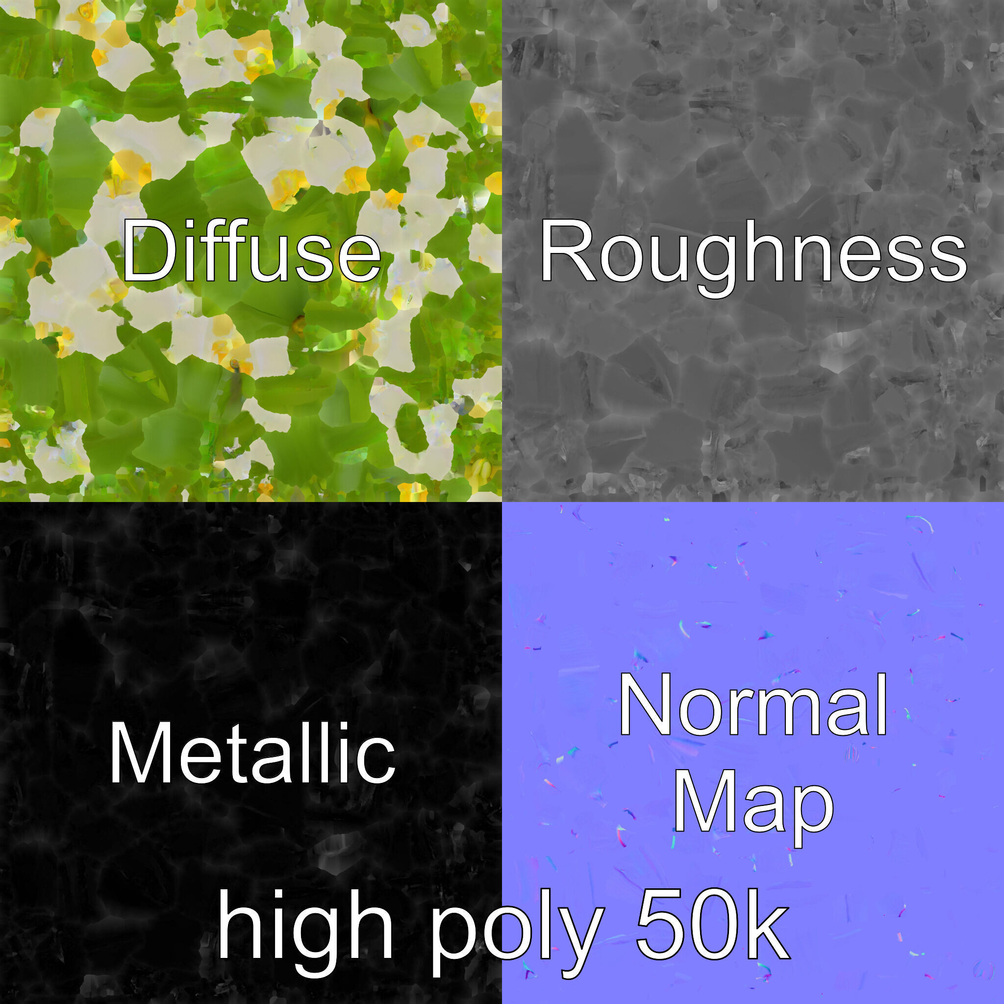 Lily of the Valley Nature-Inspired Realistic Floral model pack Low-poly 3D model_3