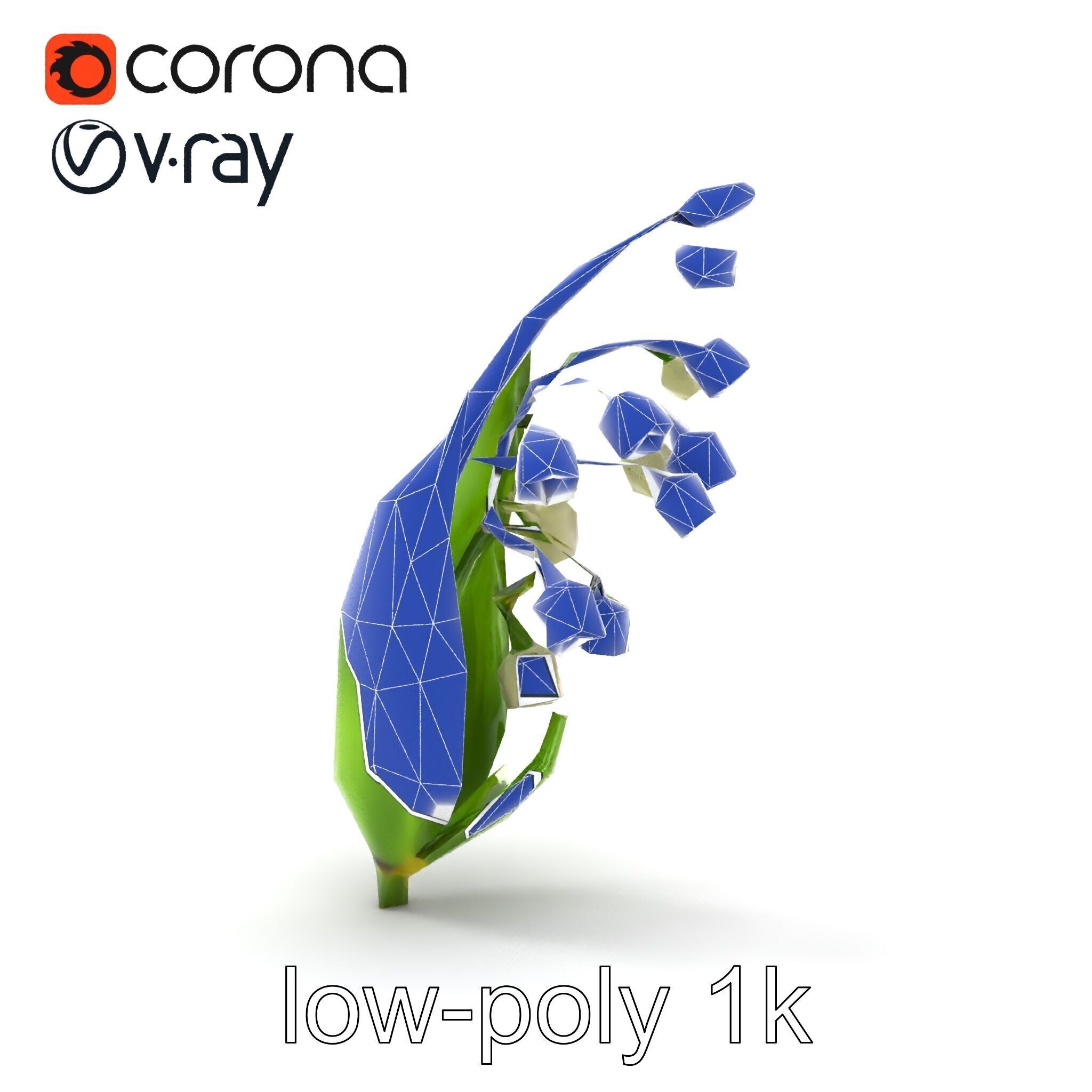 Lily of the Valley Nature-Inspired Realistic Floral model pack Low-poly 3D model_29