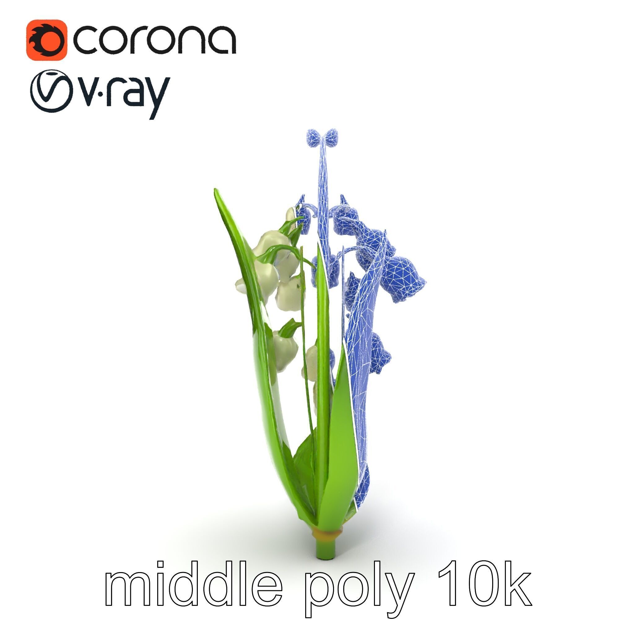 Lily of the Valley Nature-Inspired Realistic Floral model pack Low-poly 3D model_31