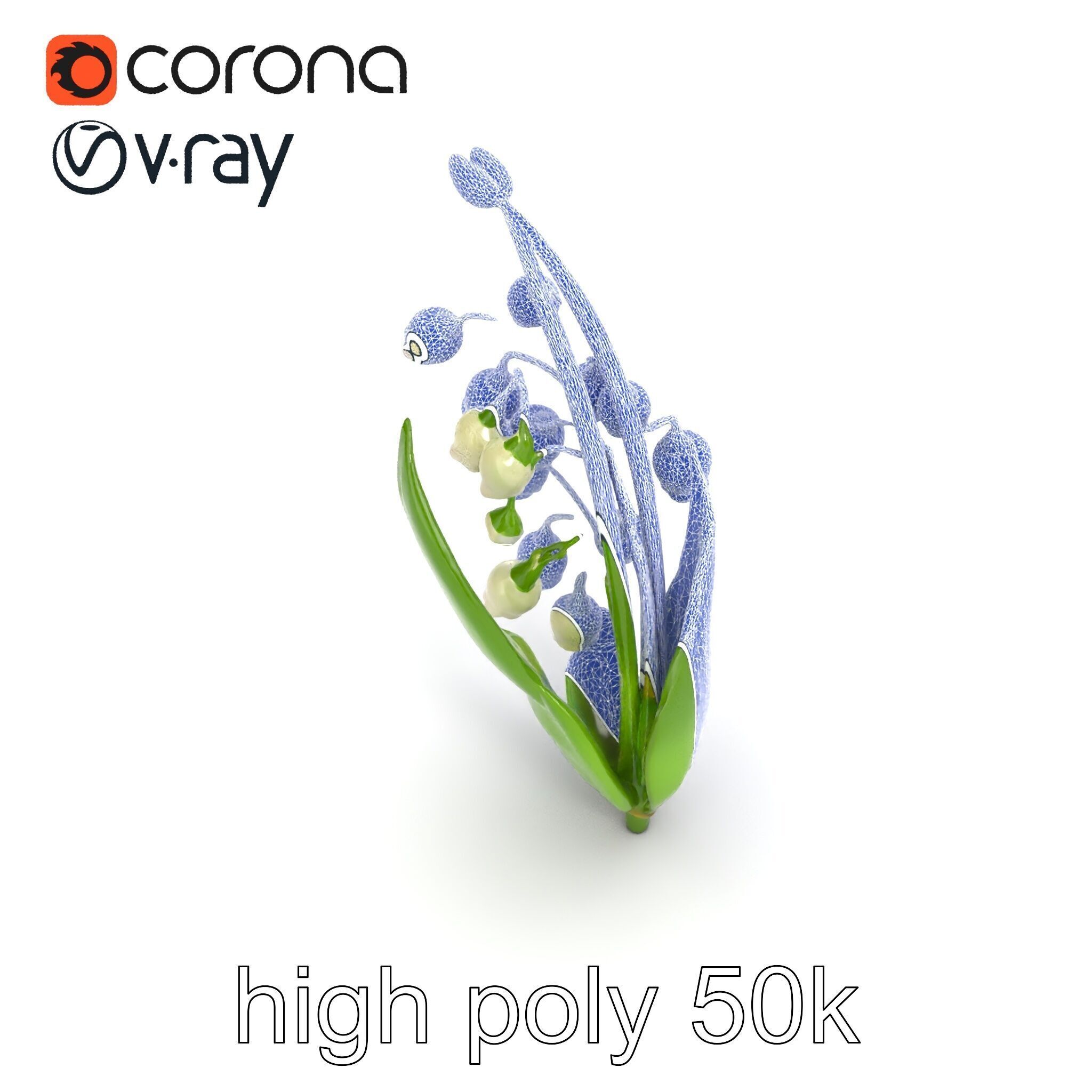 Lily of the Valley Nature-Inspired Realistic Floral model pack Low-poly 3D model_28
