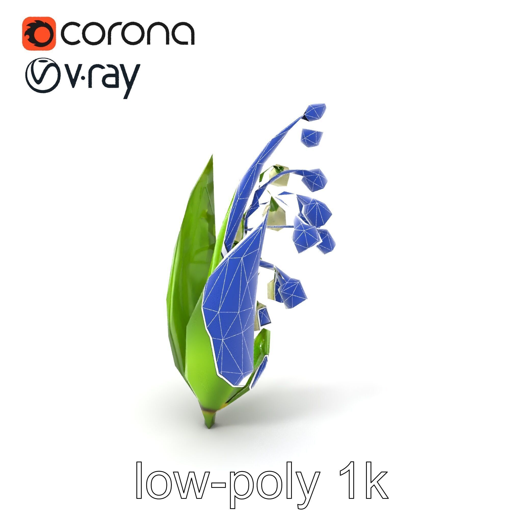 Lily of the Valley Nature-Inspired Realistic Floral model pack Low-poly 3D model_7