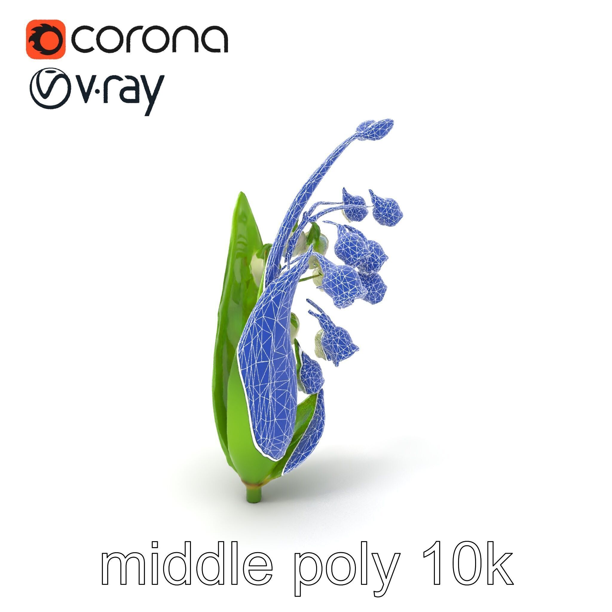 Lily of the Valley Nature-Inspired Realistic Floral model pack Low-poly 3D model_6