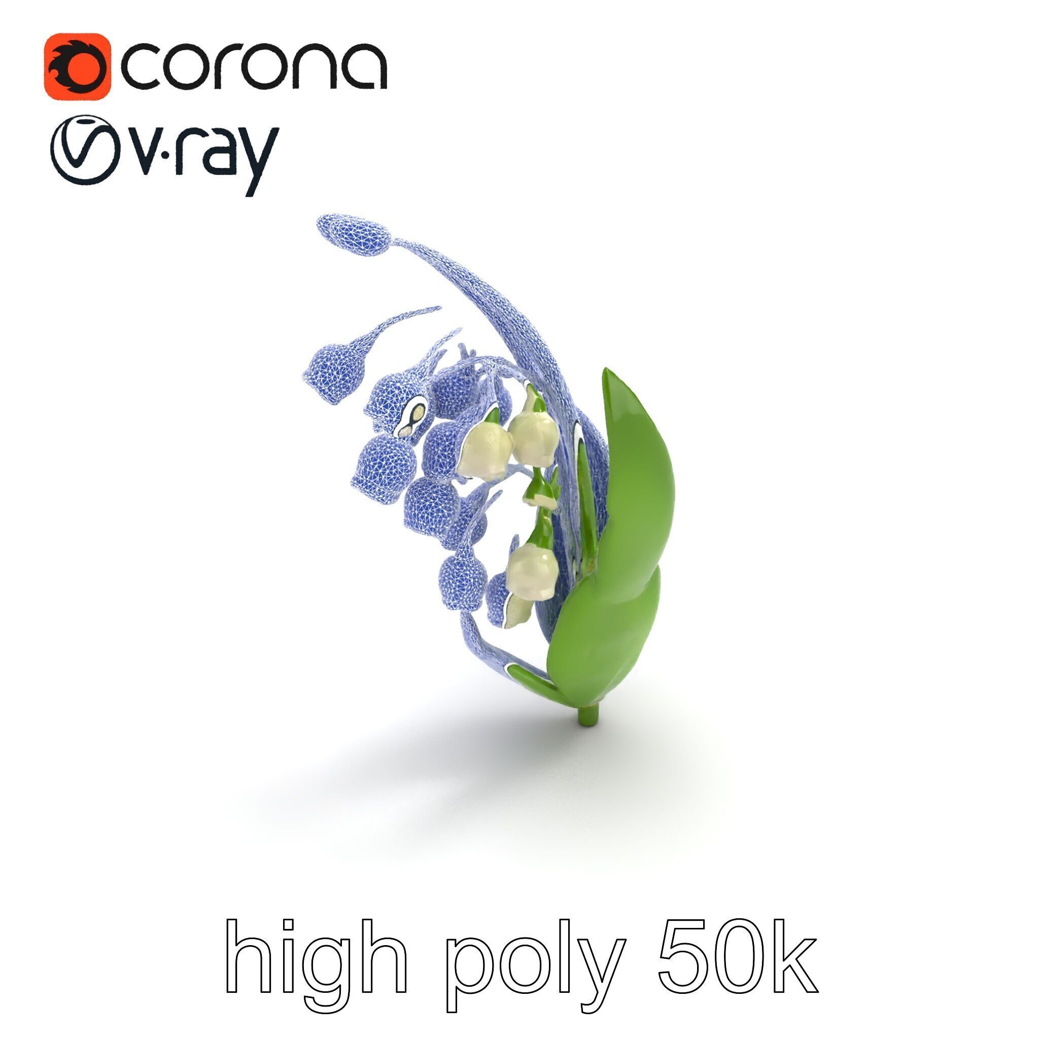 Lily of the Valley Nature-Inspired Realistic Floral model pack Low-poly 3D model_13