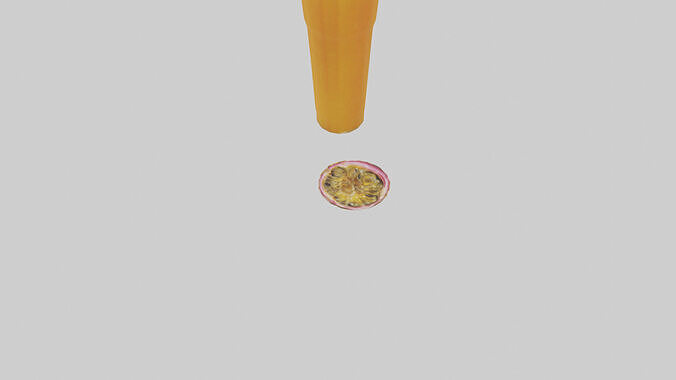 Passion fruit juice model Low-poly 3D model 7