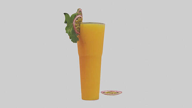 Passion fruit juice model Low-poly 3D model