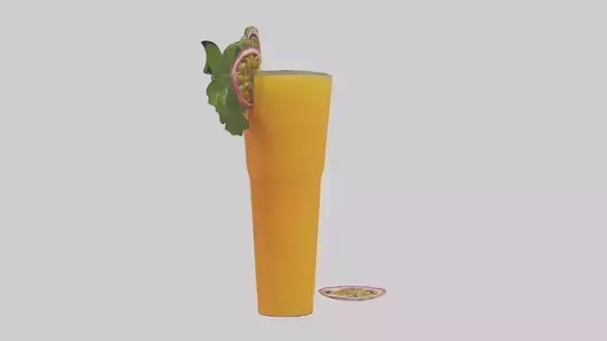 Passion fruit juice model Low-poly 3D model