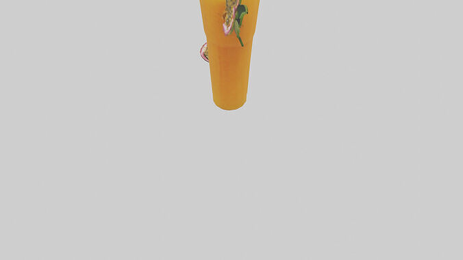 Passion fruit juice model Low-poly 3D model 4