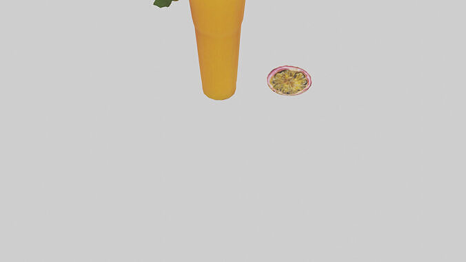 Passion fruit juice model Low-poly 3D model 5