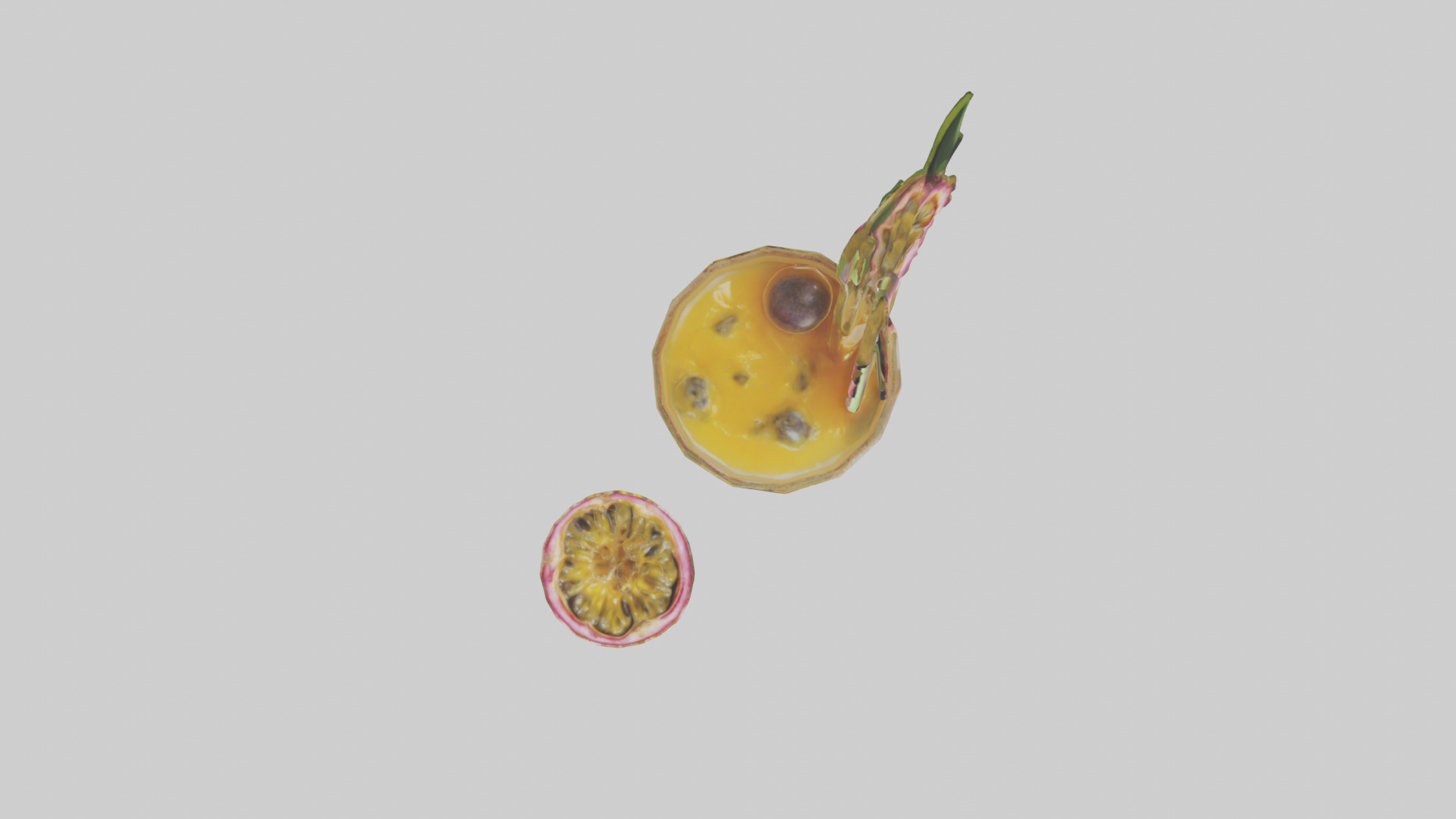 Passion fruit juice model Low-poly 3D model_14