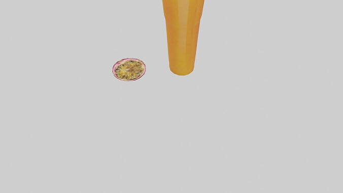 Passion fruit juice model Low-poly 3D model 6