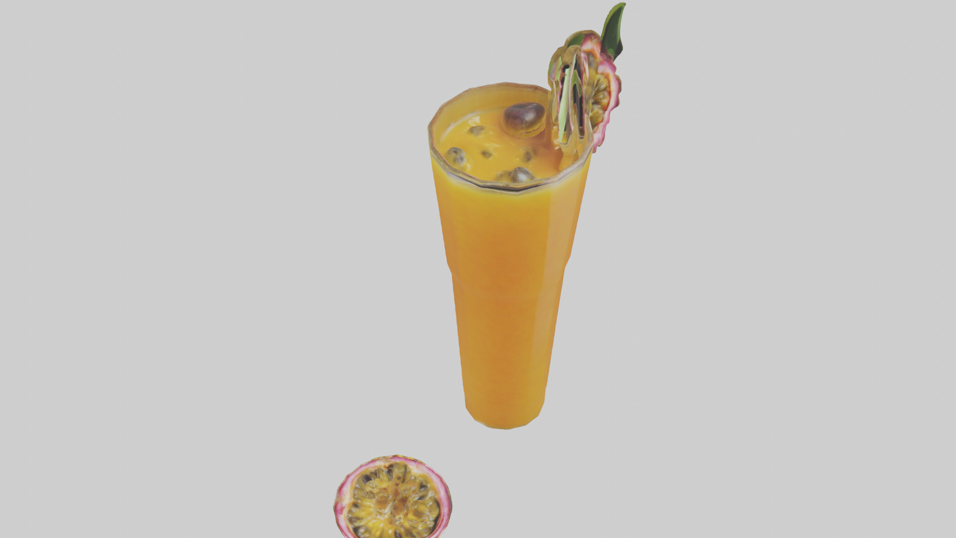 Passion fruit juice model Low-poly 3D model_16