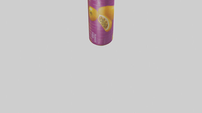 Passion fruit soda model Low-poly 3D model 4