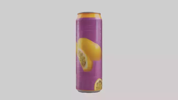 Passion fruit soda model Low-poly 3D model