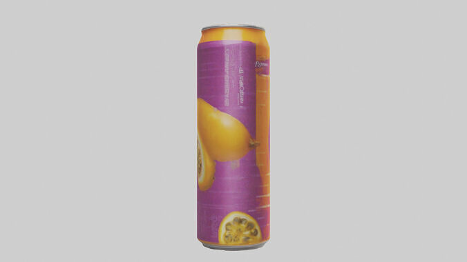 Passion fruit soda model Low-poly 3D model 3