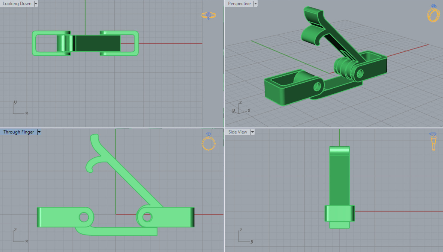 gold claps gl0001 3D print model_7