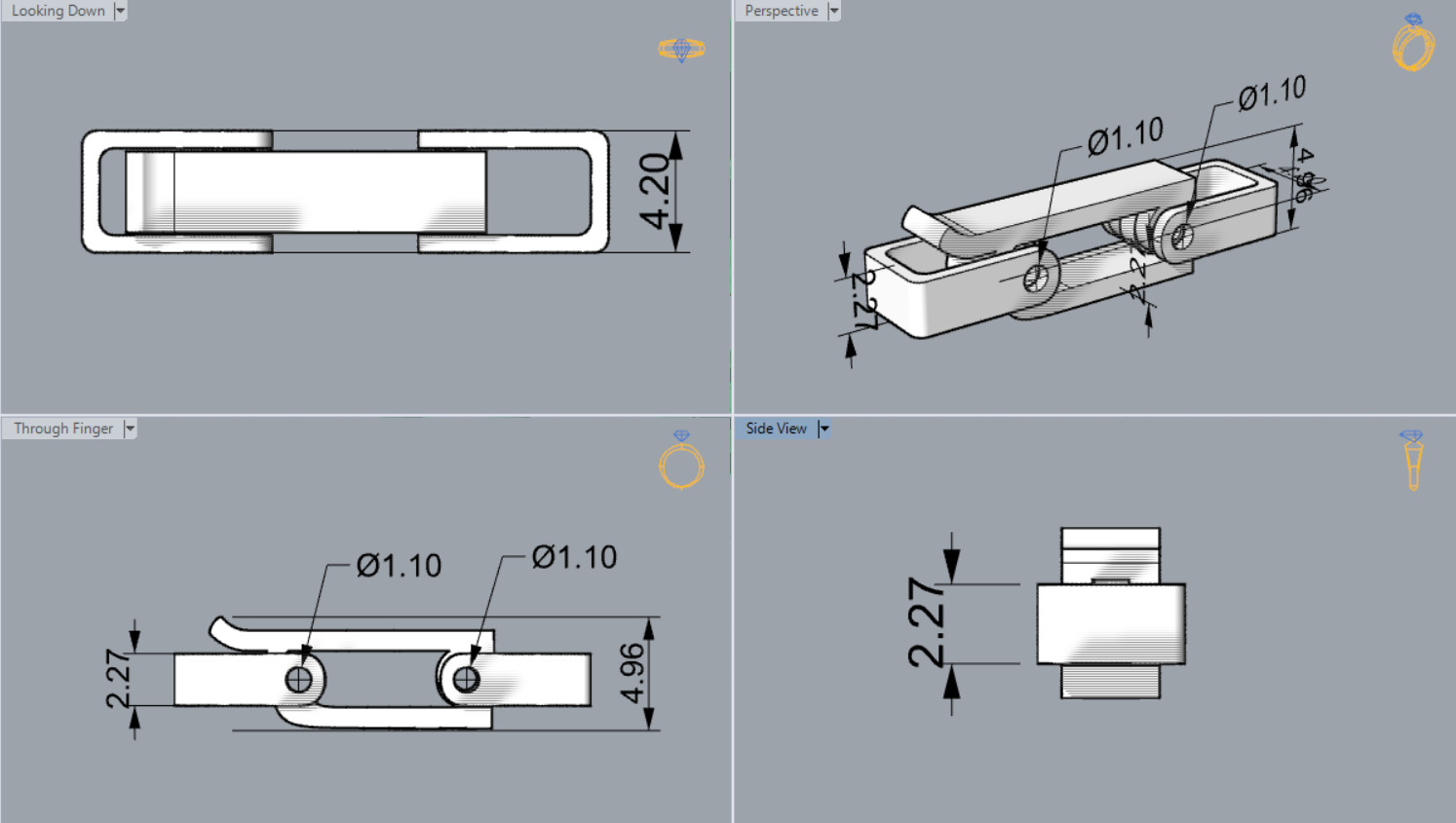 gold claps gl0001 3D print model_9