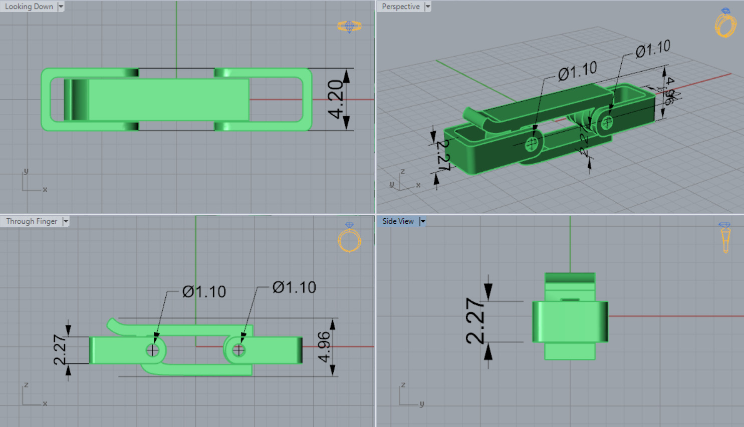 gold claps gl0001 3D print model_8