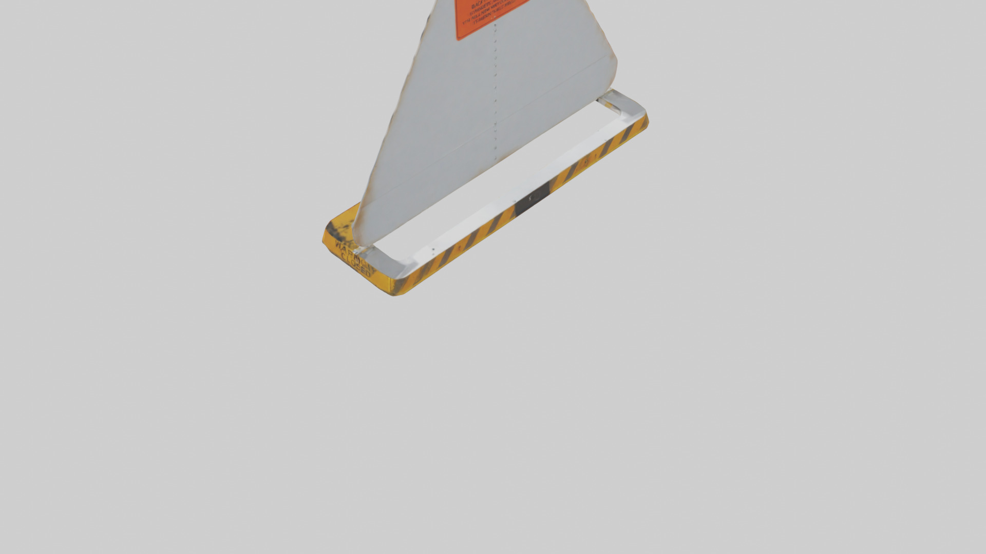Pathway Closed Warning Sign model Low-poly 3D model_3