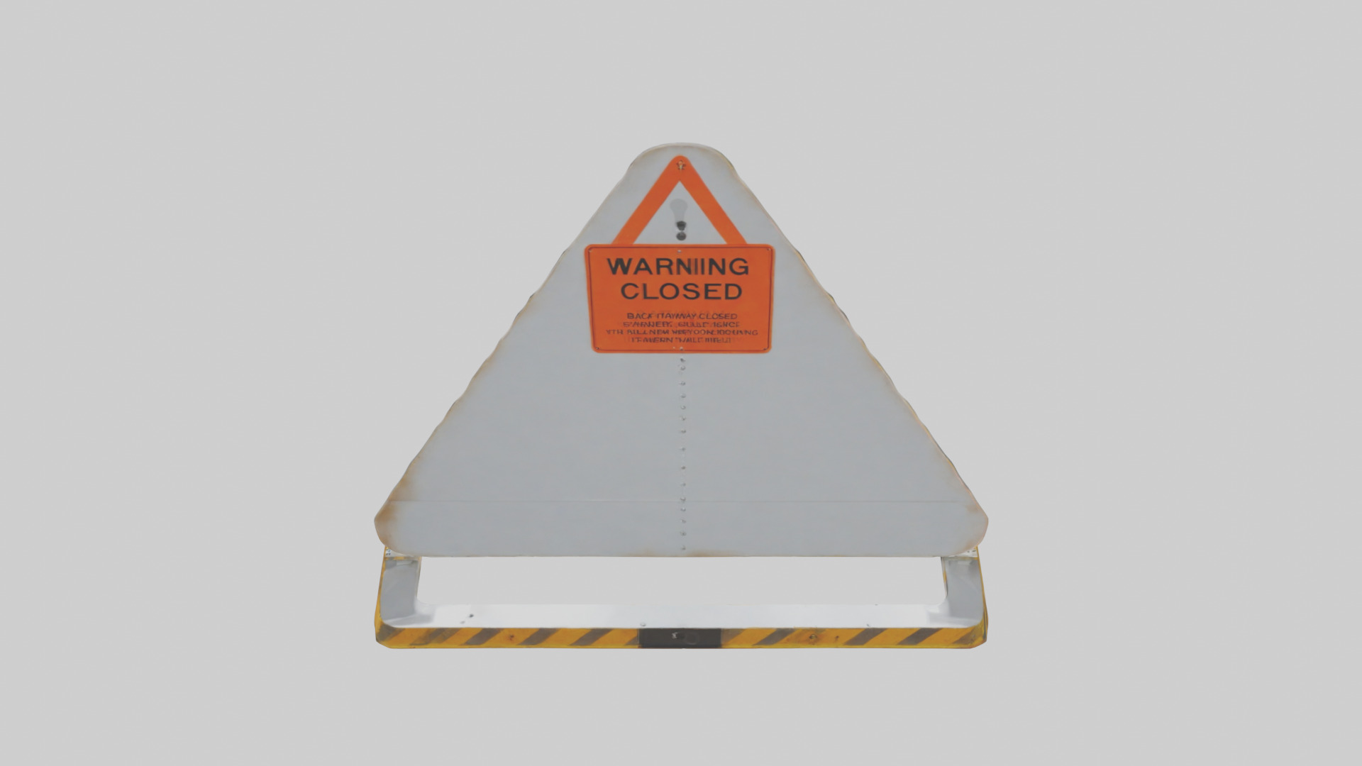 Pathway Closed Warning Sign model Low-poly 3D model_15