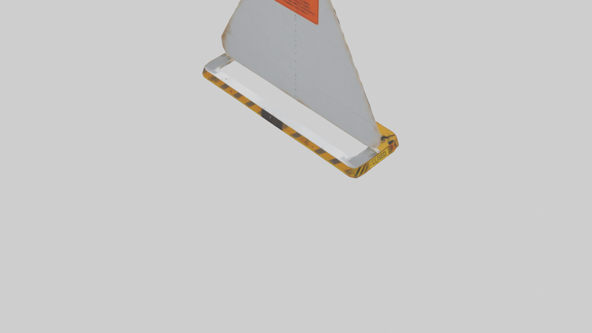 Pathway Closed Warning Sign model Low-poly 3D model_4