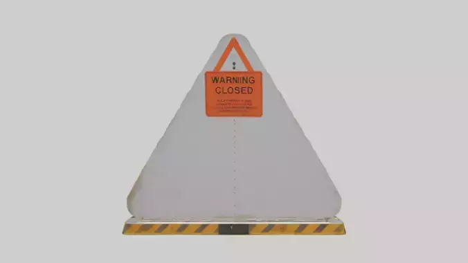 Pathway Closed Warning Sign model