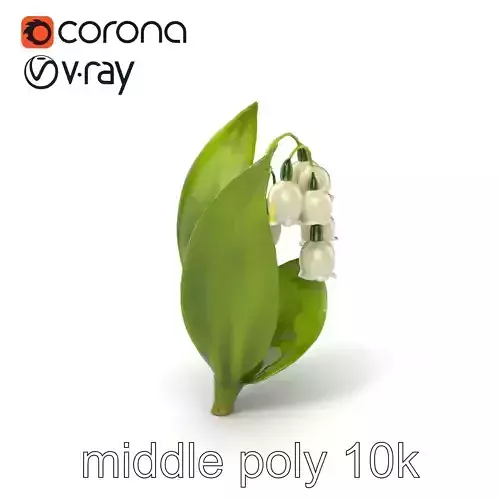 Dwarf Lily of the Valley Plant model pack