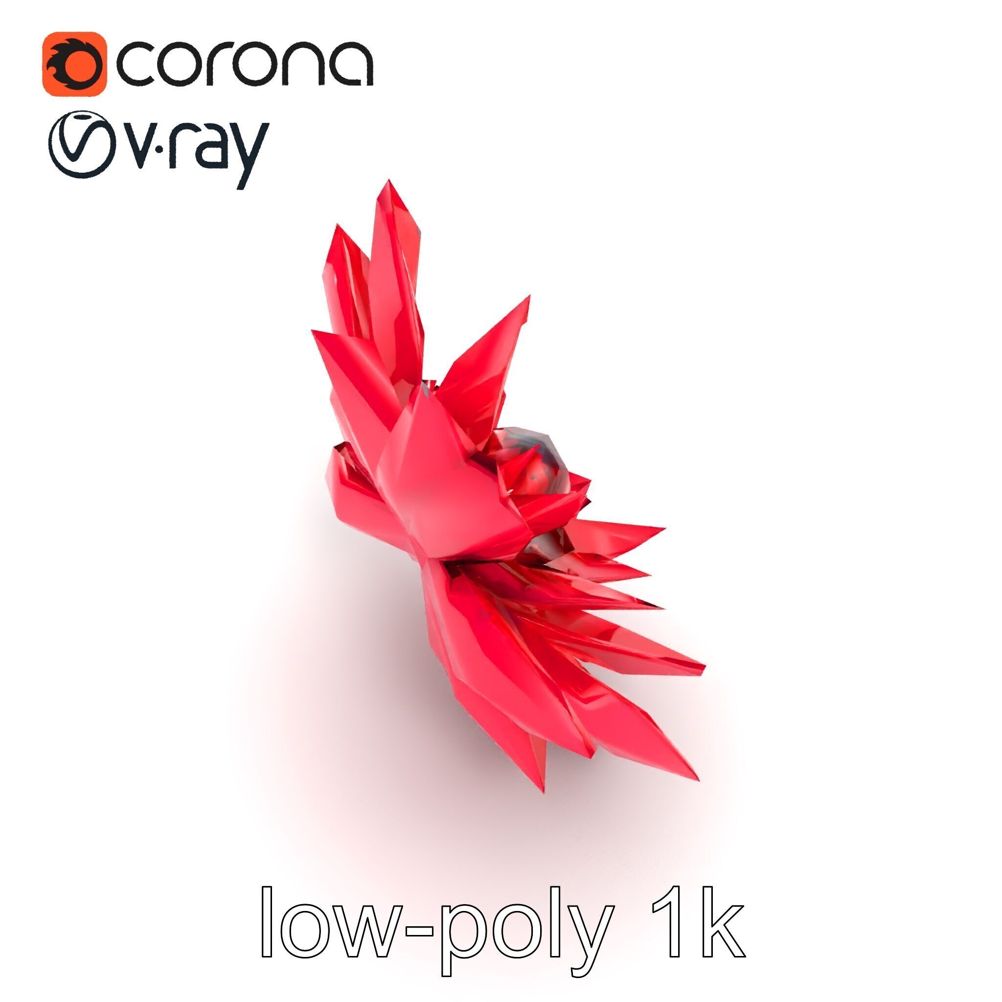 Red Water Lily Nymphaea Model Pack Low-poly 3D model_19