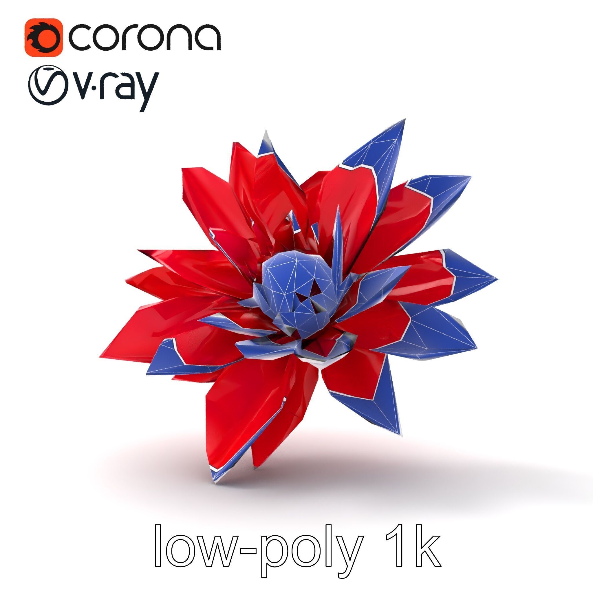 Red Water Lily Nymphaea Model Pack Low-poly 3D model_13