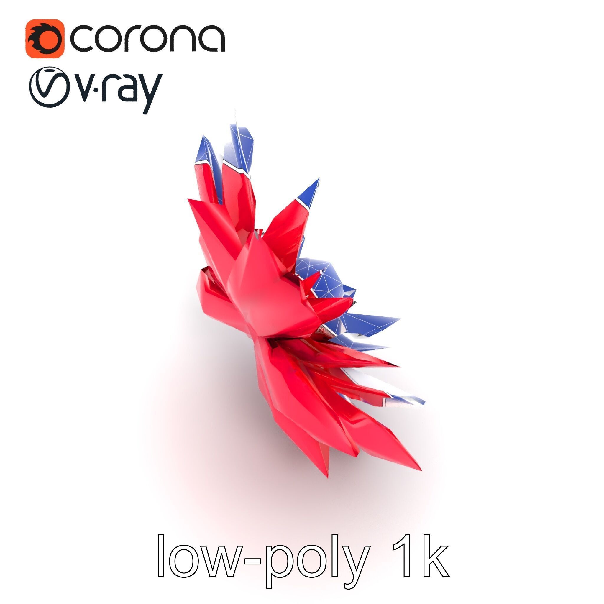 Red Water Lily Nymphaea Model Pack Low-poly 3D model_24