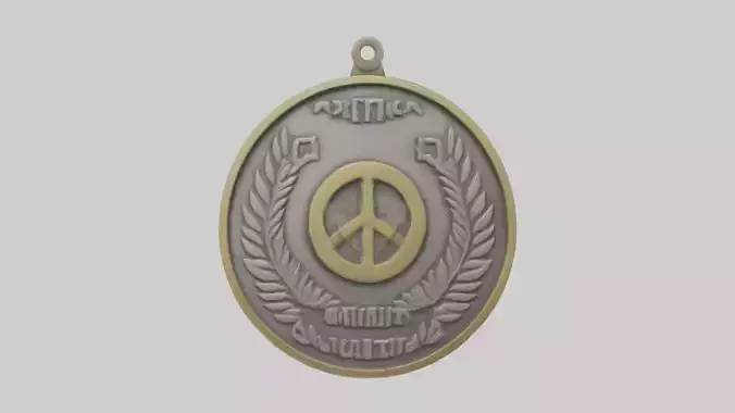 Peace and Unity Medal model Low-poly 3D model