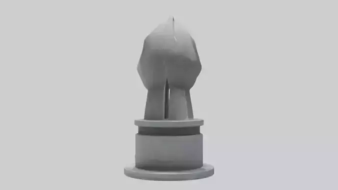 Peaceful Revolution monument model Low-poly 3D model