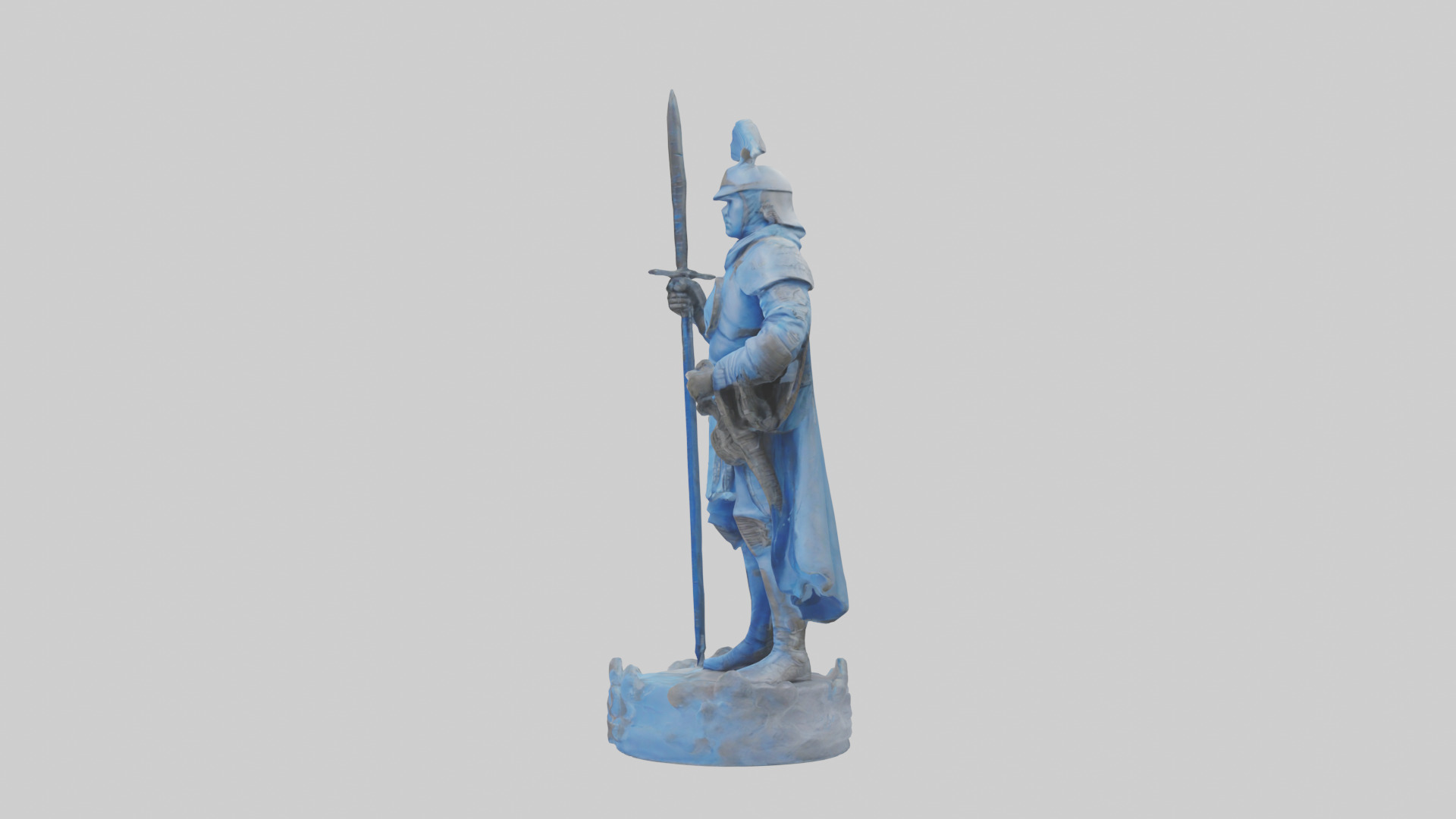 Peacekeeper Warrior Sculpture model Low-poly 3D model_12