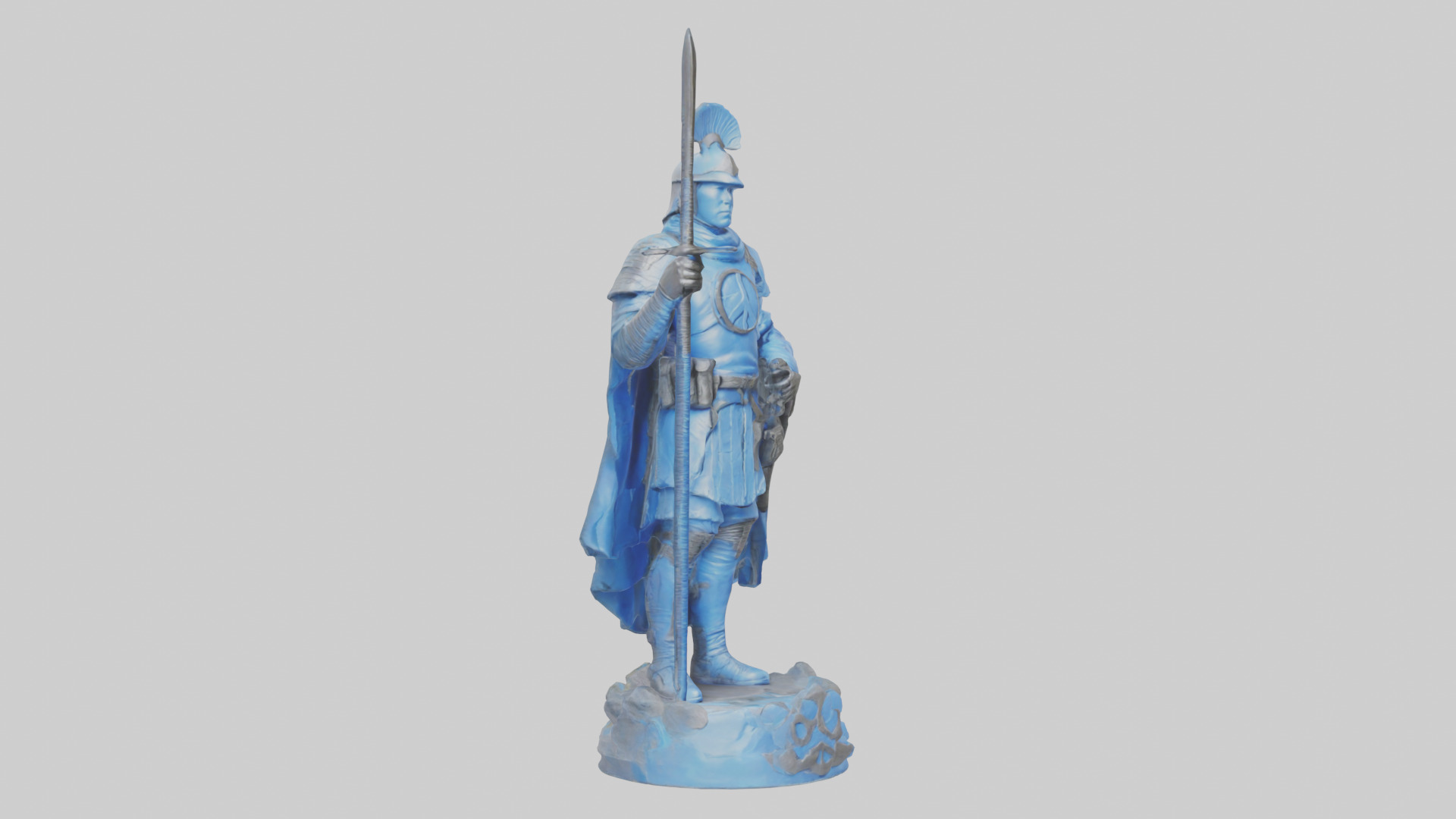 Peacekeeper Warrior Sculpture model Low-poly 3D model_11