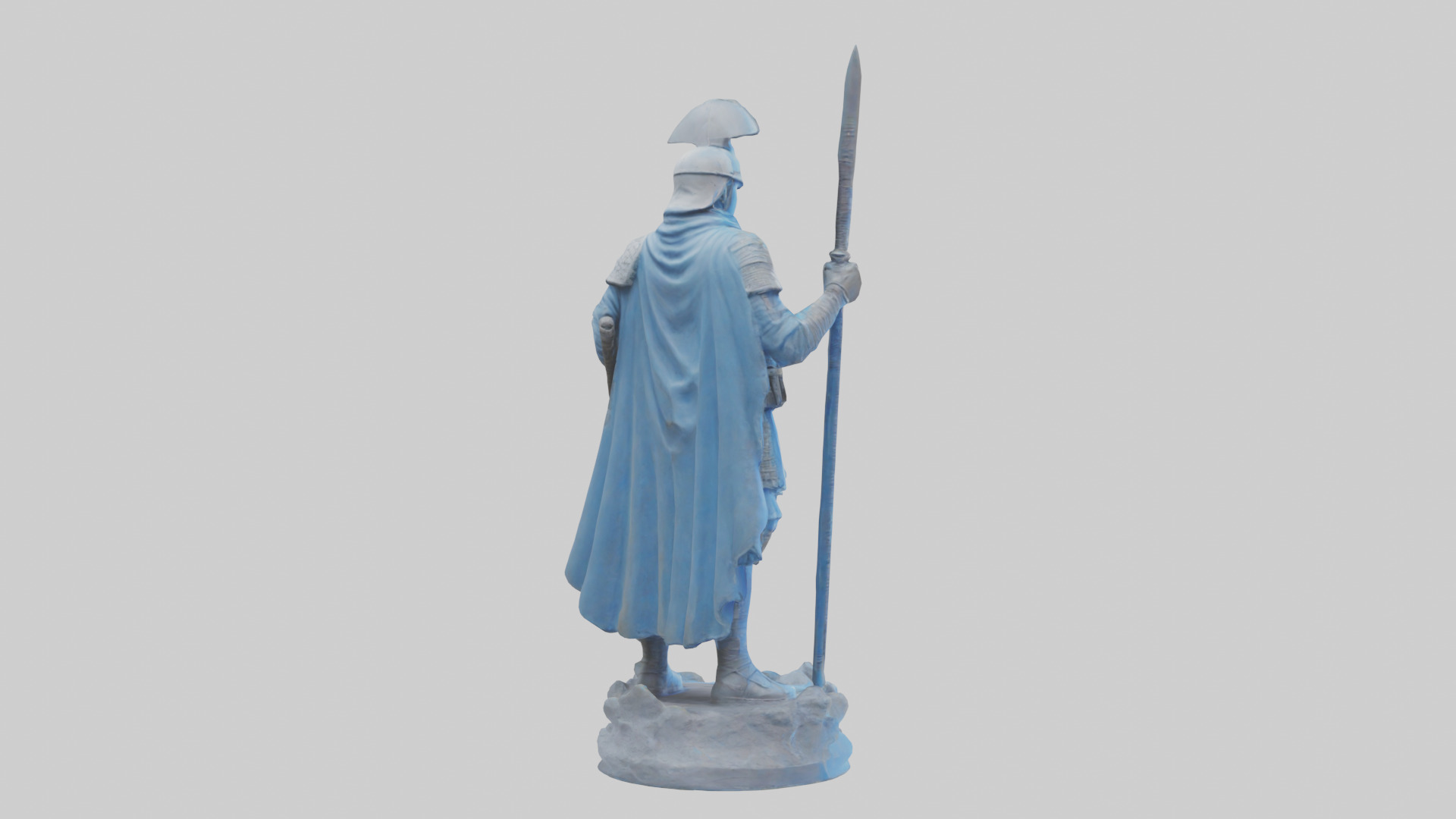 Peacekeeper Warrior Sculpture model Low-poly 3D model_2