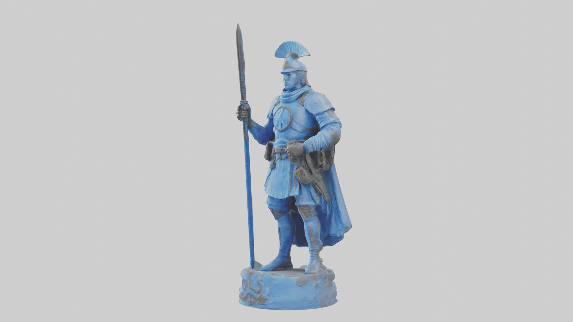 Peacekeeper Warrior Sculpture model Low-poly 3D model_8