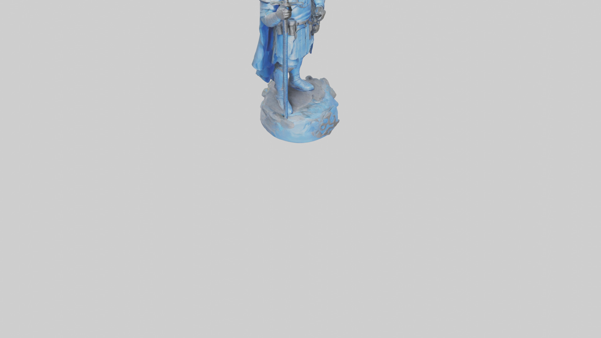 Peacekeeper Warrior Sculpture model Low-poly 3D model_6
