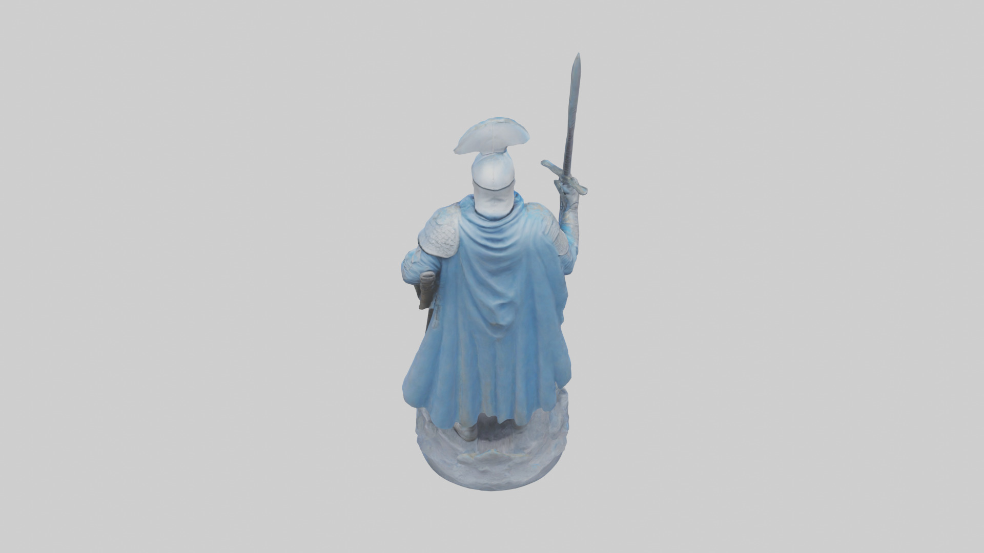 Peacekeeper Warrior Sculpture model Low-poly 3D model_15