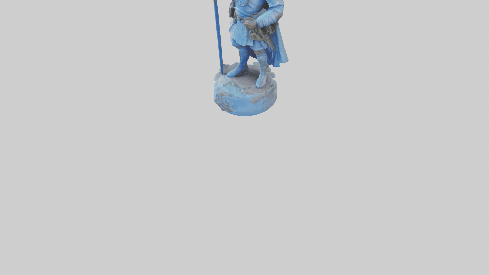 Peacekeeper Warrior Sculpture model Low-poly 3D model_5