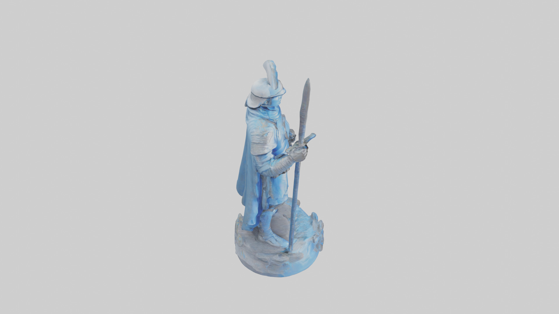 Peacekeeper Warrior Sculpture model Low-poly 3D model_18