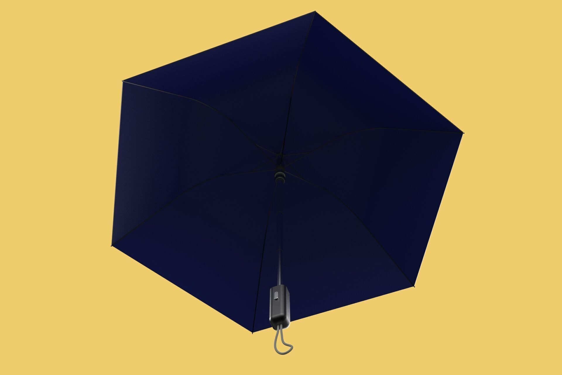 FOLDED OPEN CLOSED UMBRELLA AUTO FOLDABLE FOLDING COMPACT CLOSE 3D model_17