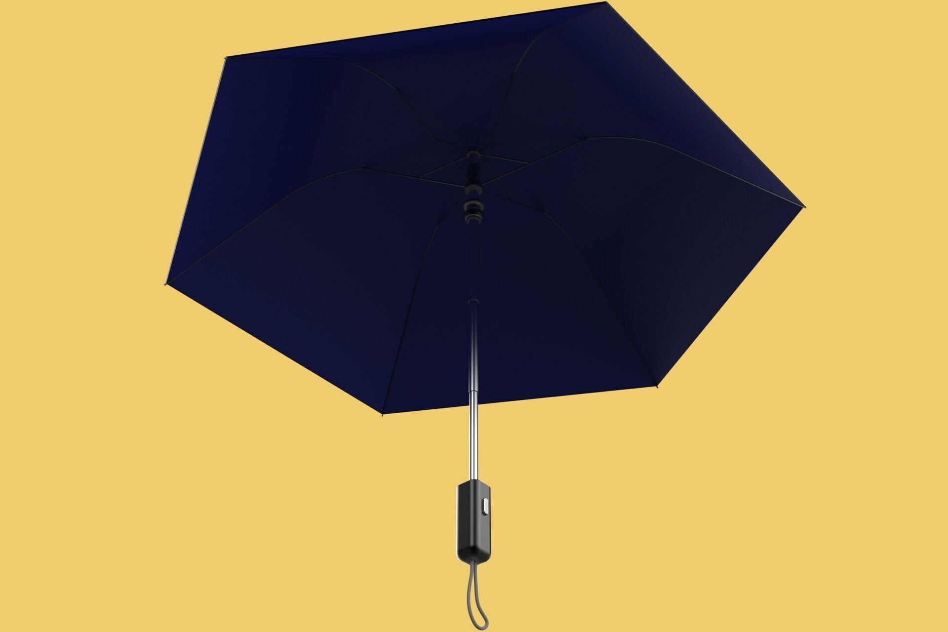 FOLDED OPEN CLOSED UMBRELLA AUTO FOLDABLE FOLDING COMPACT CLOSE 3D model_10