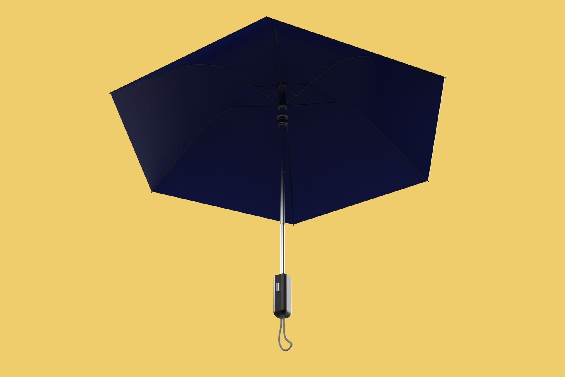 FOLDED OPEN CLOSED UMBRELLA AUTO FOLDABLE FOLDING COMPACT CLOSE 3D model_9