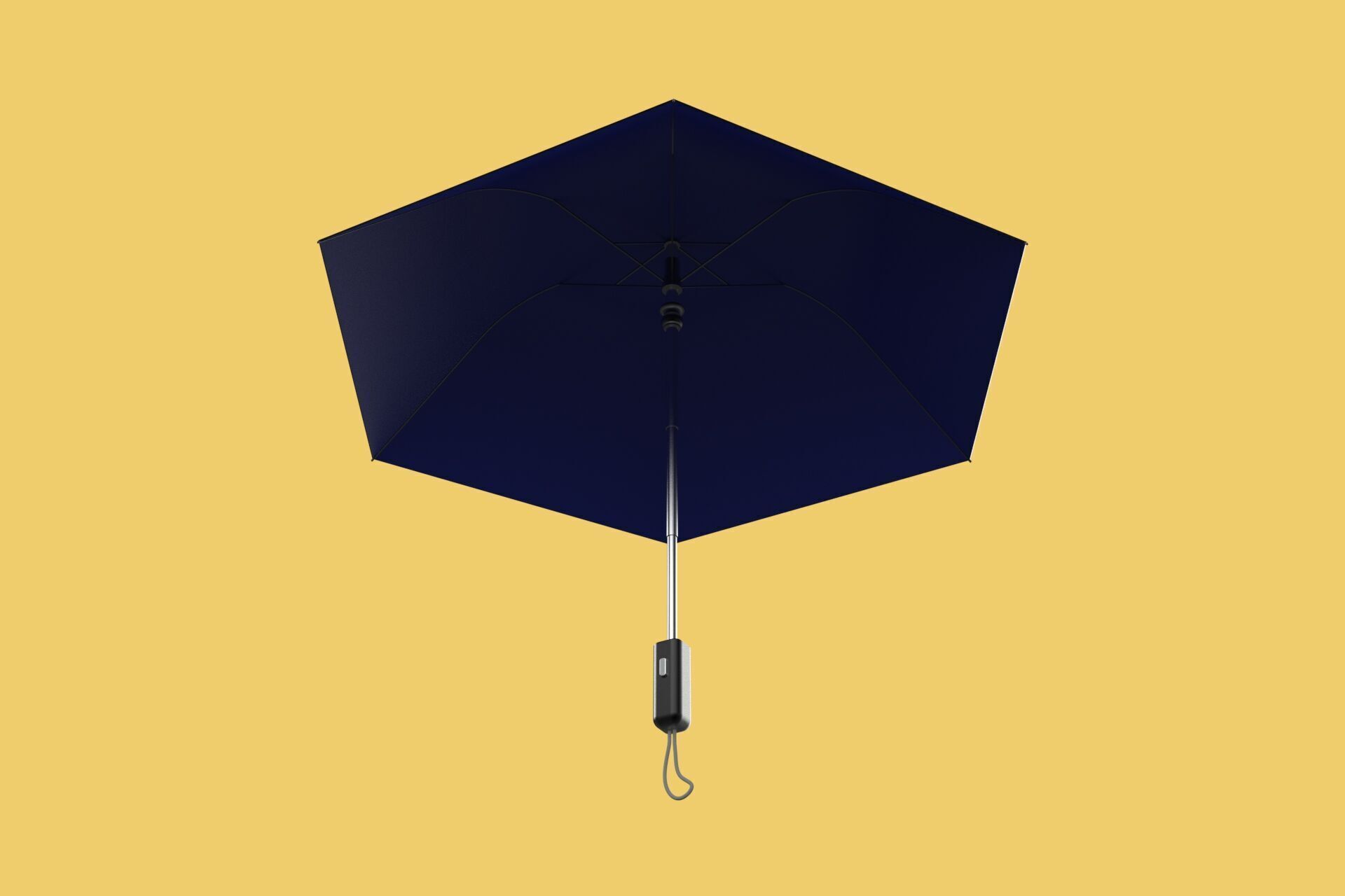 FOLDED OPEN CLOSED UMBRELLA AUTO FOLDABLE FOLDING COMPACT CLOSE 3D model_14